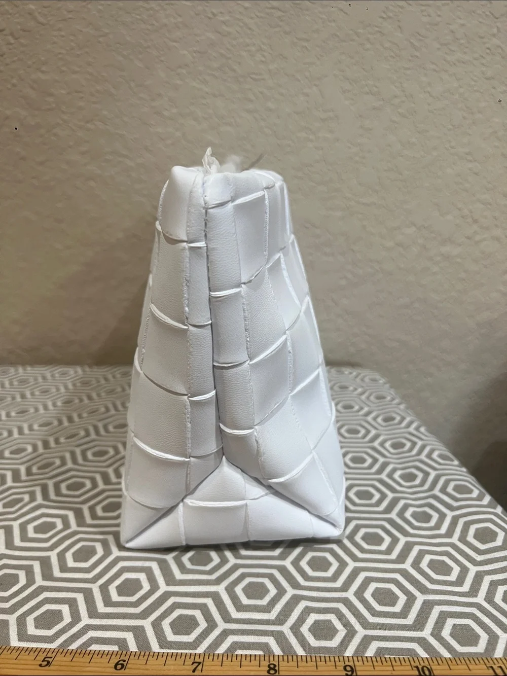 Victoria's Secret White Woven Cosmetic Pouch